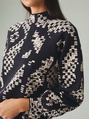 Anthropologie The Beatriz Mock Neck Sweater